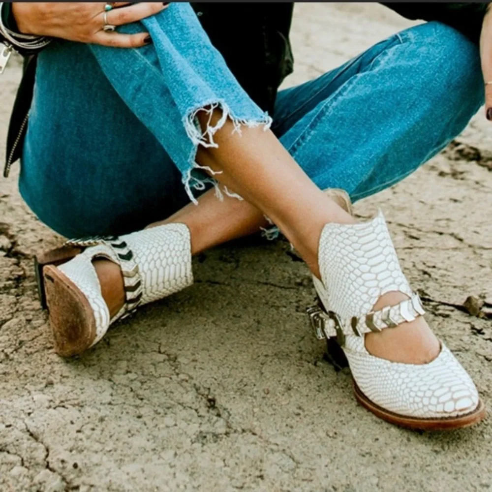 Freebird by Steven Cream Ankle Boots